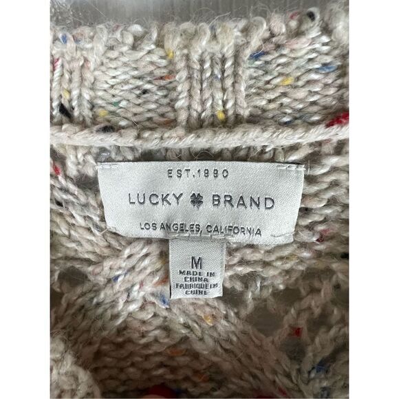 Lucky Womens Oatmeal Sweater Size M - Picture 2 of 4